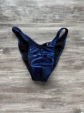 Custom Men's Bodybuilding Competition Trunks - Navy Blue Shimmer