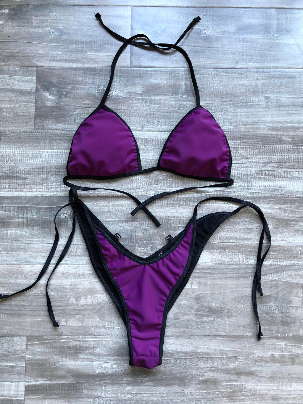 Practice Posing Suit -Matte Plum Black