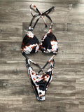 Practice Posing Suit - Cow Print - Brown & Black