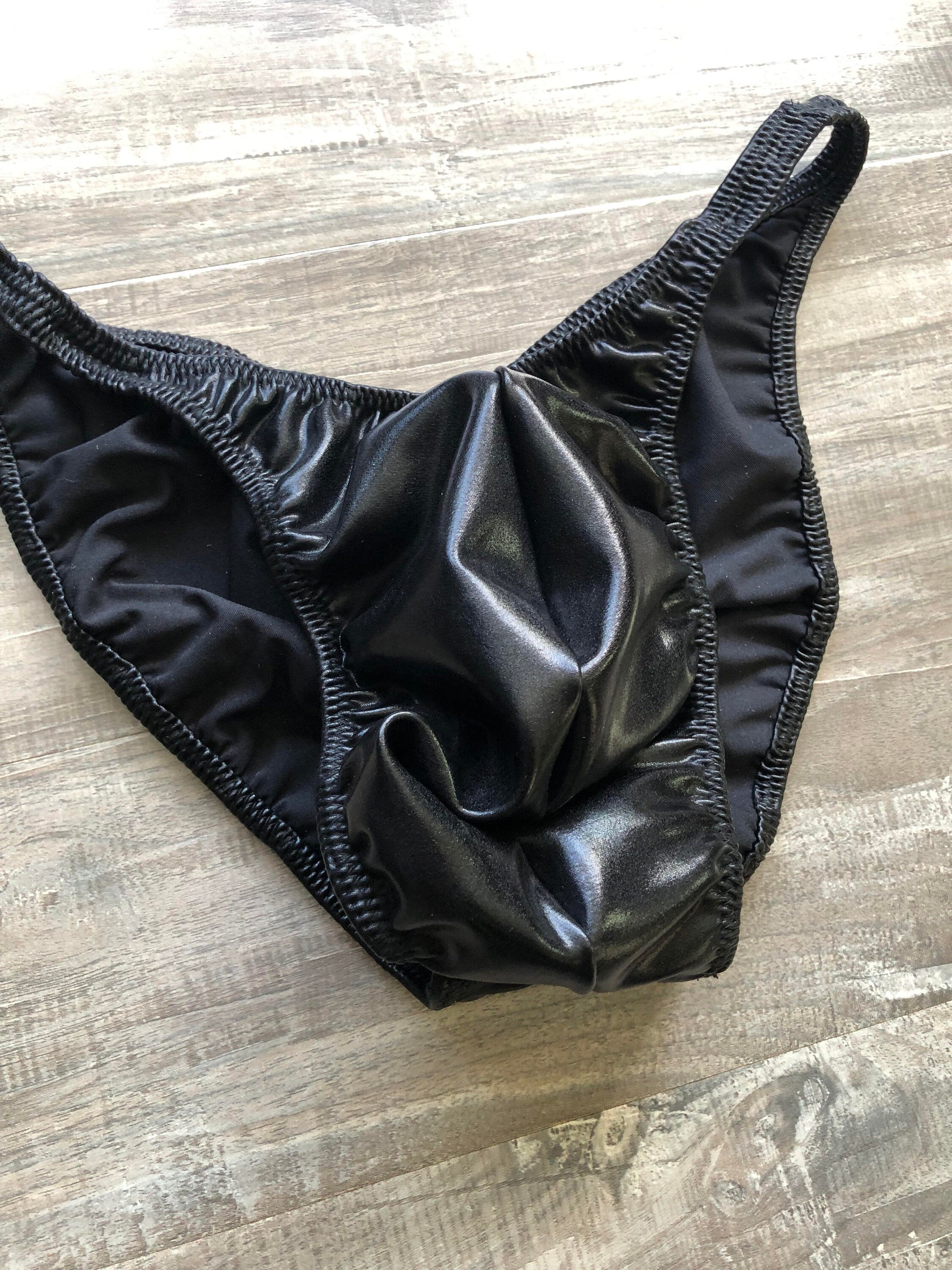 Custom Men's Bodybuilding Competition Trunks - Slick Black