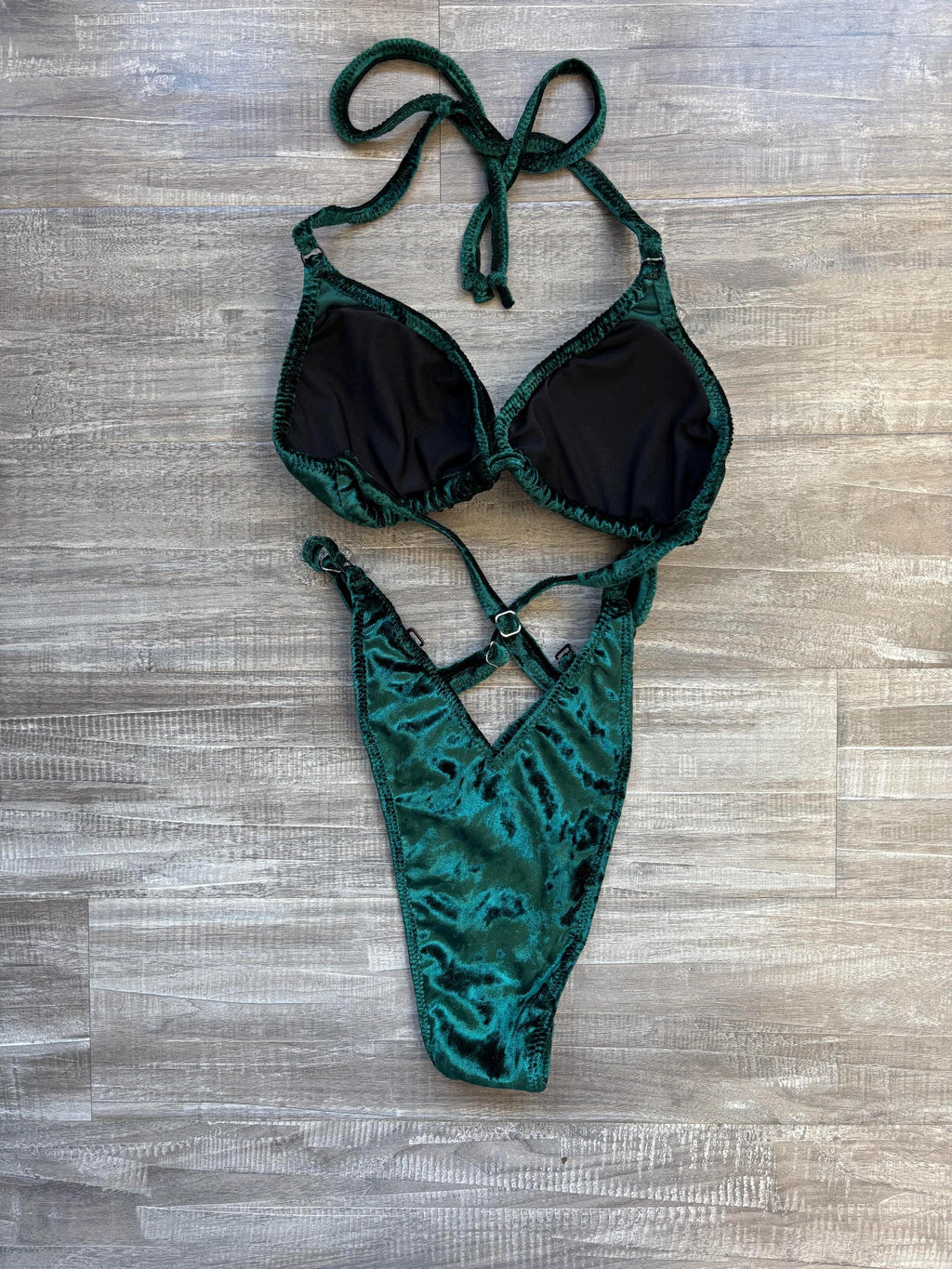 Practice Posing Suit - Emerald Velvet