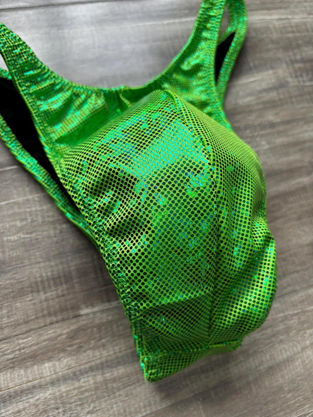 Custom Men's Bodybuilding Competition Trunks - Lime Green