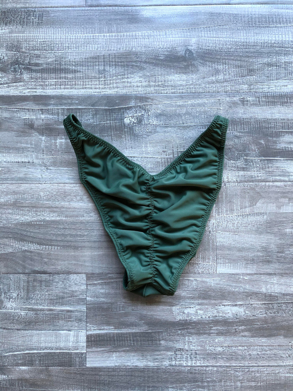 Custom Men's Bodybuilding Competition Trunks - Matte Army Green