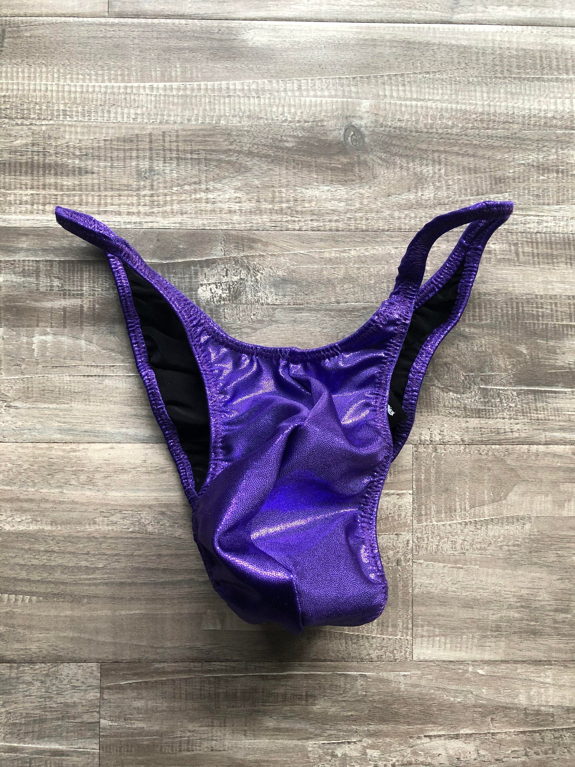 Custom Men's Bodybuilding Competition Trunks - Plum Purple