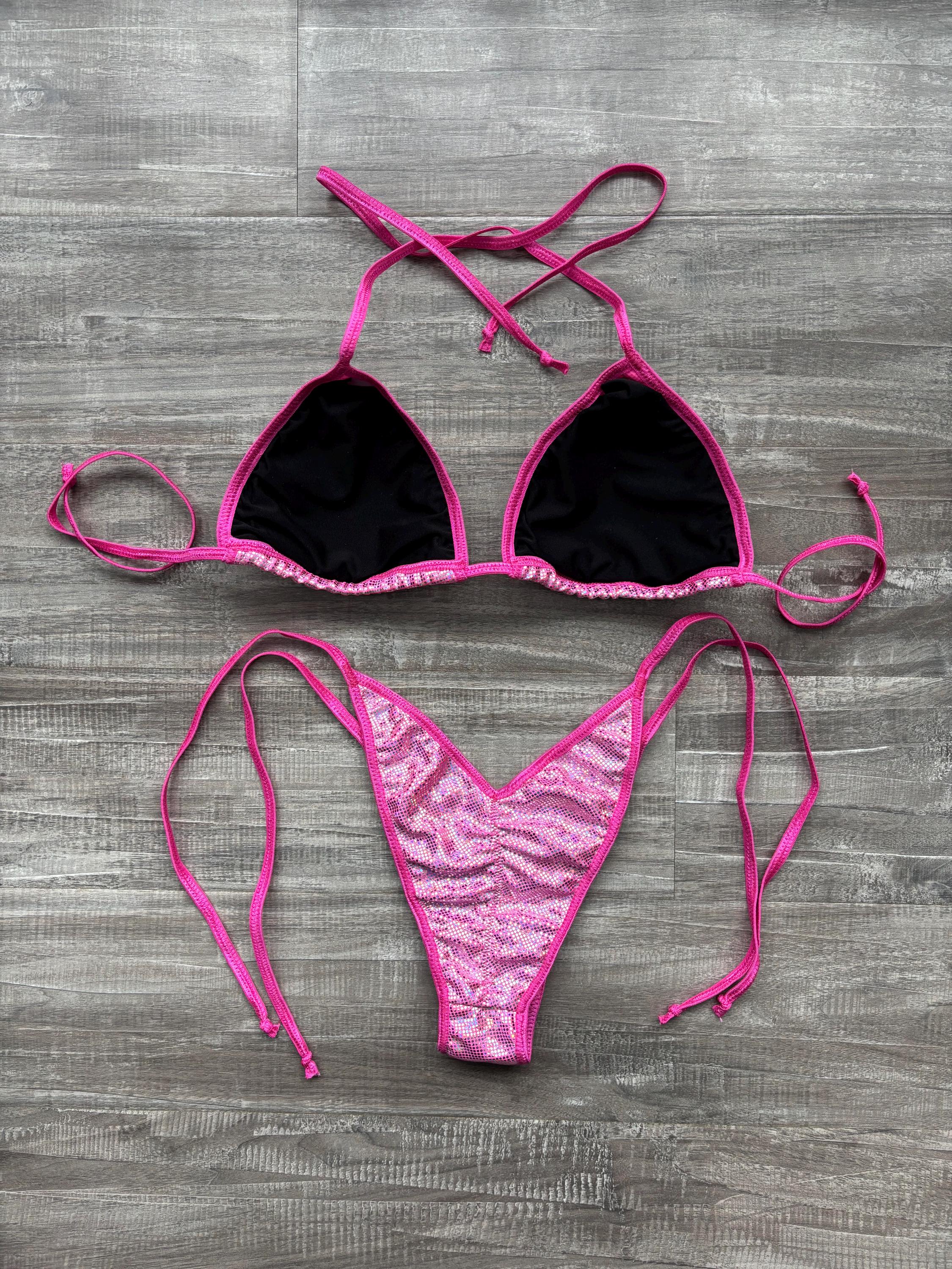 Practice Posing Suit - Silver Pink