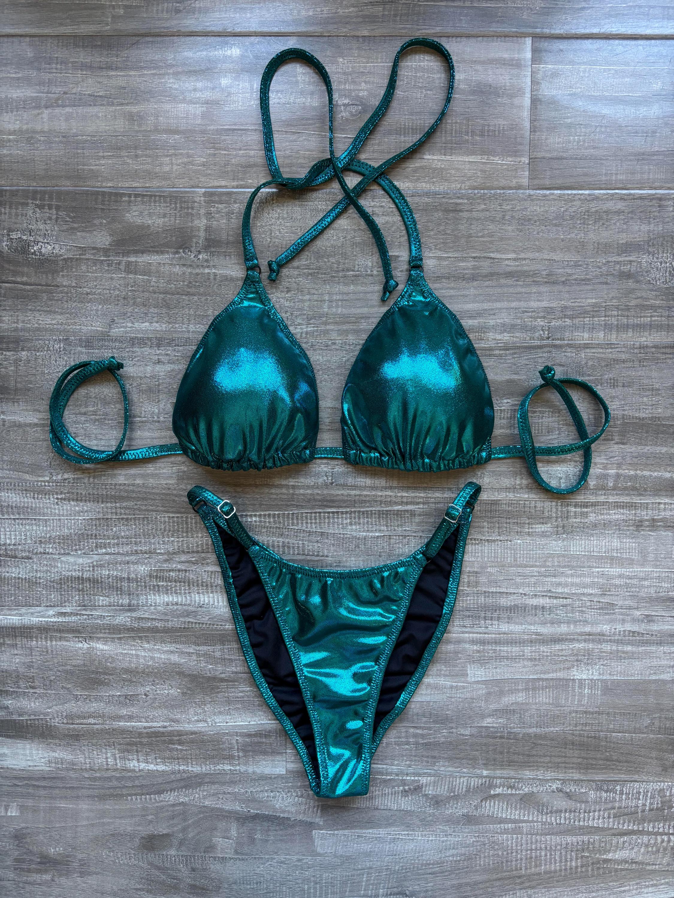 Fit Model Custom Competition Suit - Dark Teal Shimmer