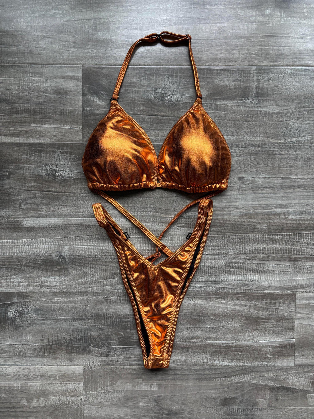 Practice Posing Suit - Slick Gold