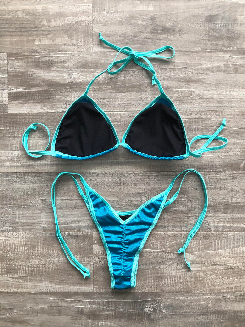 Practice Posing Suit - Turquoise Shimmer