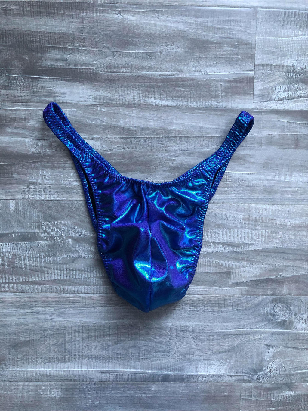 Custom Men's Bodybuilding Competition Trunks - Blue Purple Shimmer