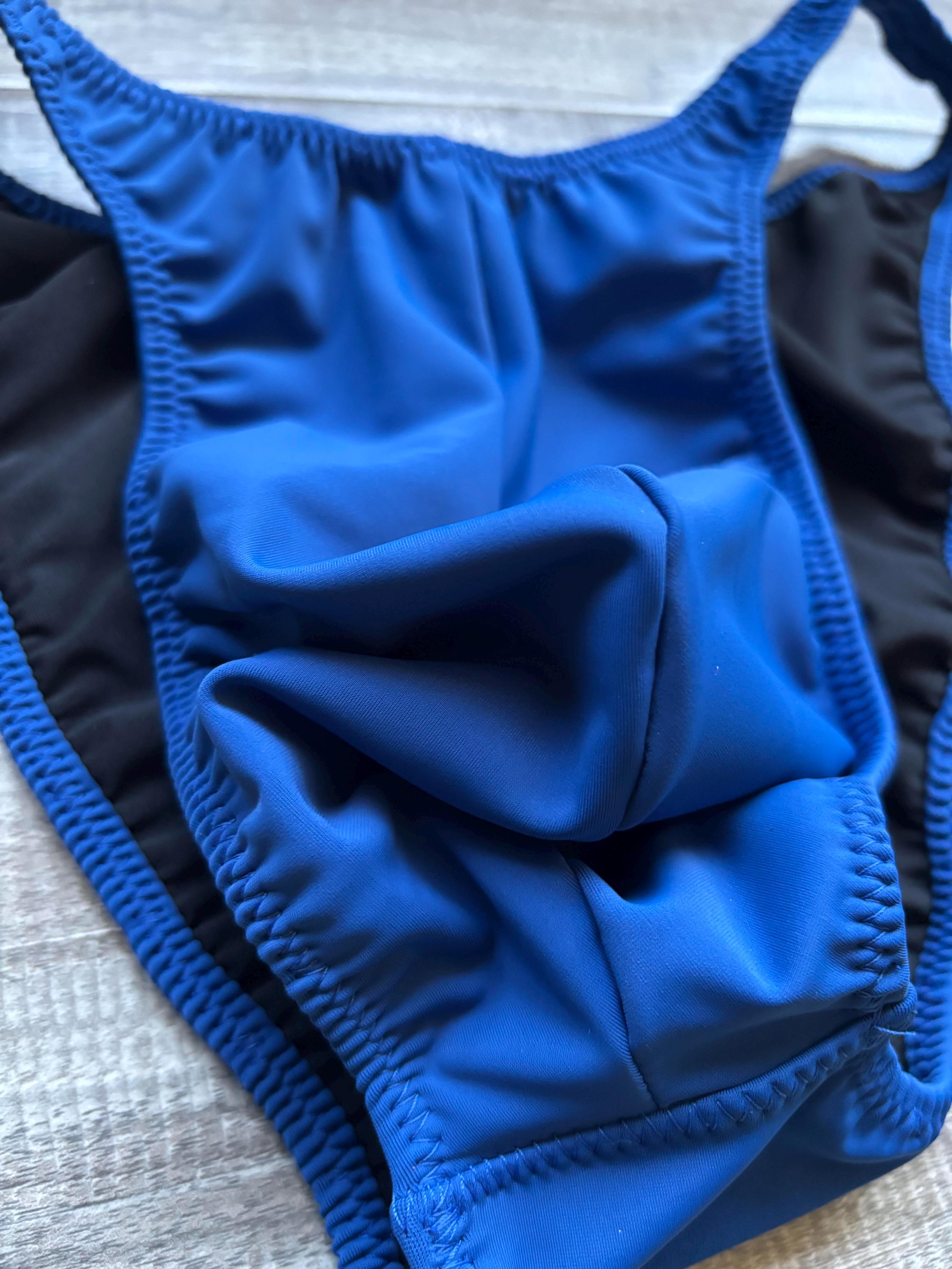 Custom Men's Bodybuilding Competition Trunks - Matte Blue