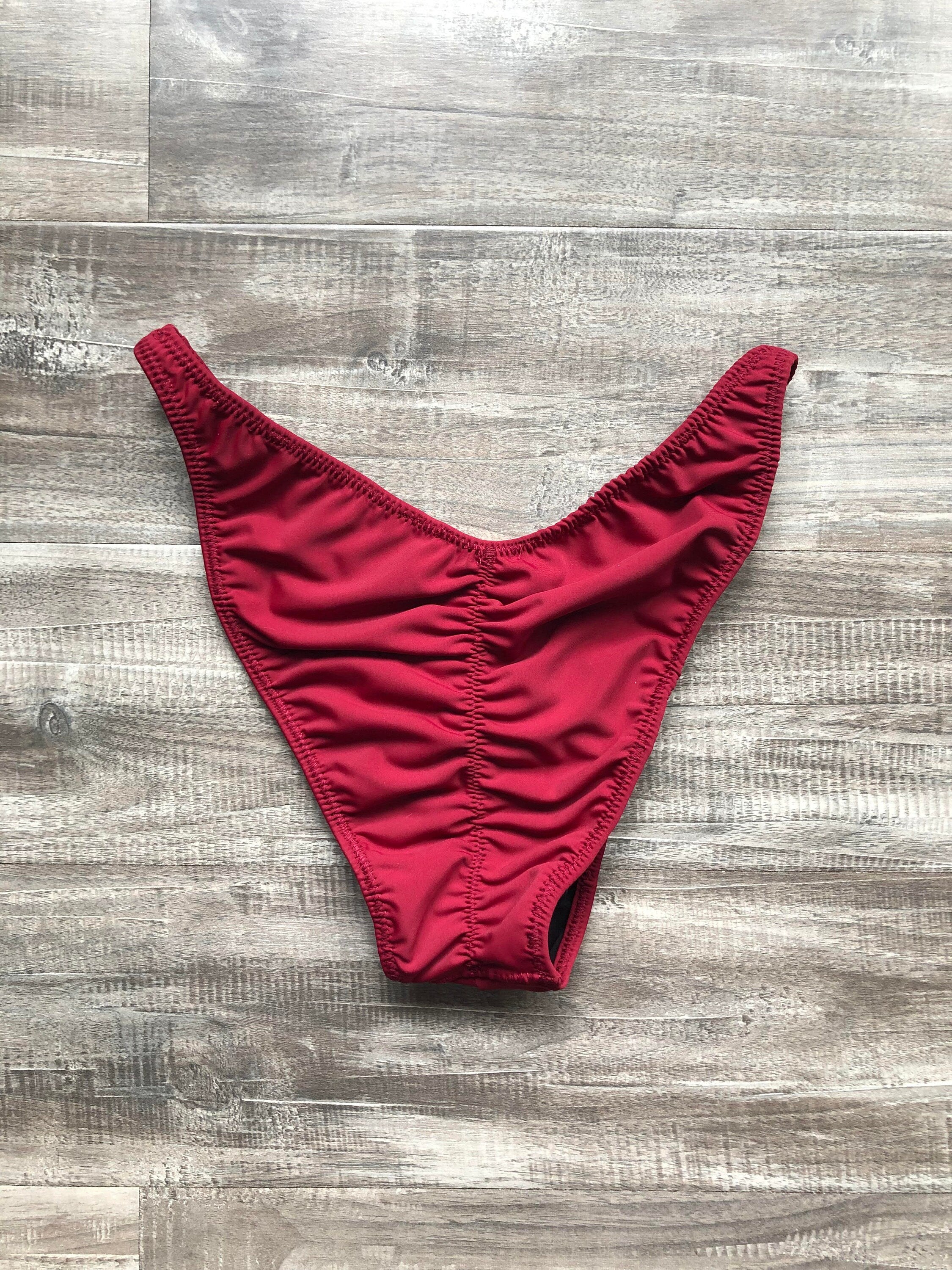 Custom Men's Bodybuilding Competition Trunks - Matte Maroon