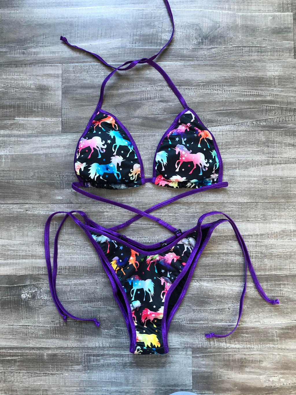 Practice Posing Suit - Rainbow Unicorns