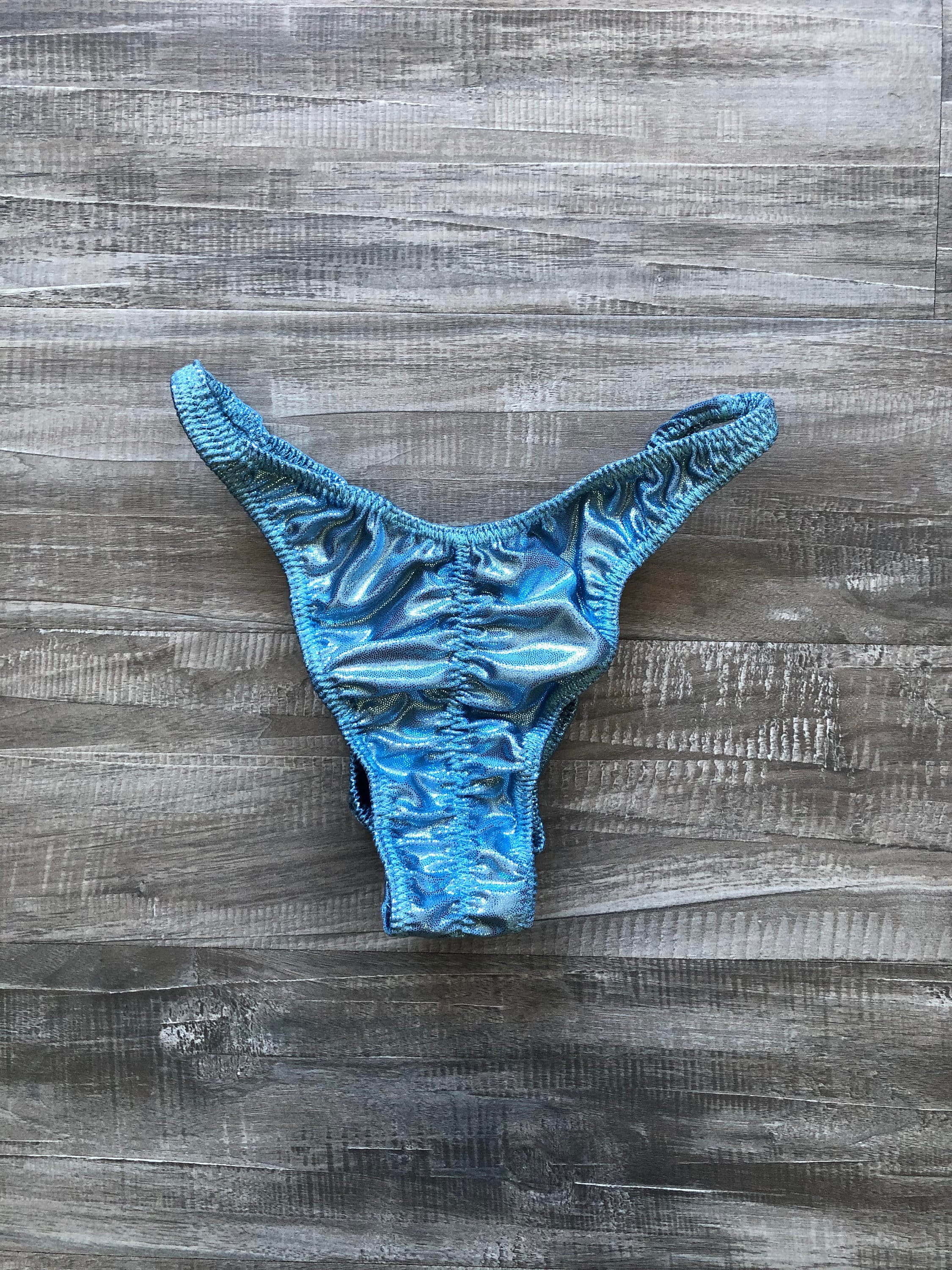 Custom Men's Bodybuilding Competition Trunks - Ice Blue