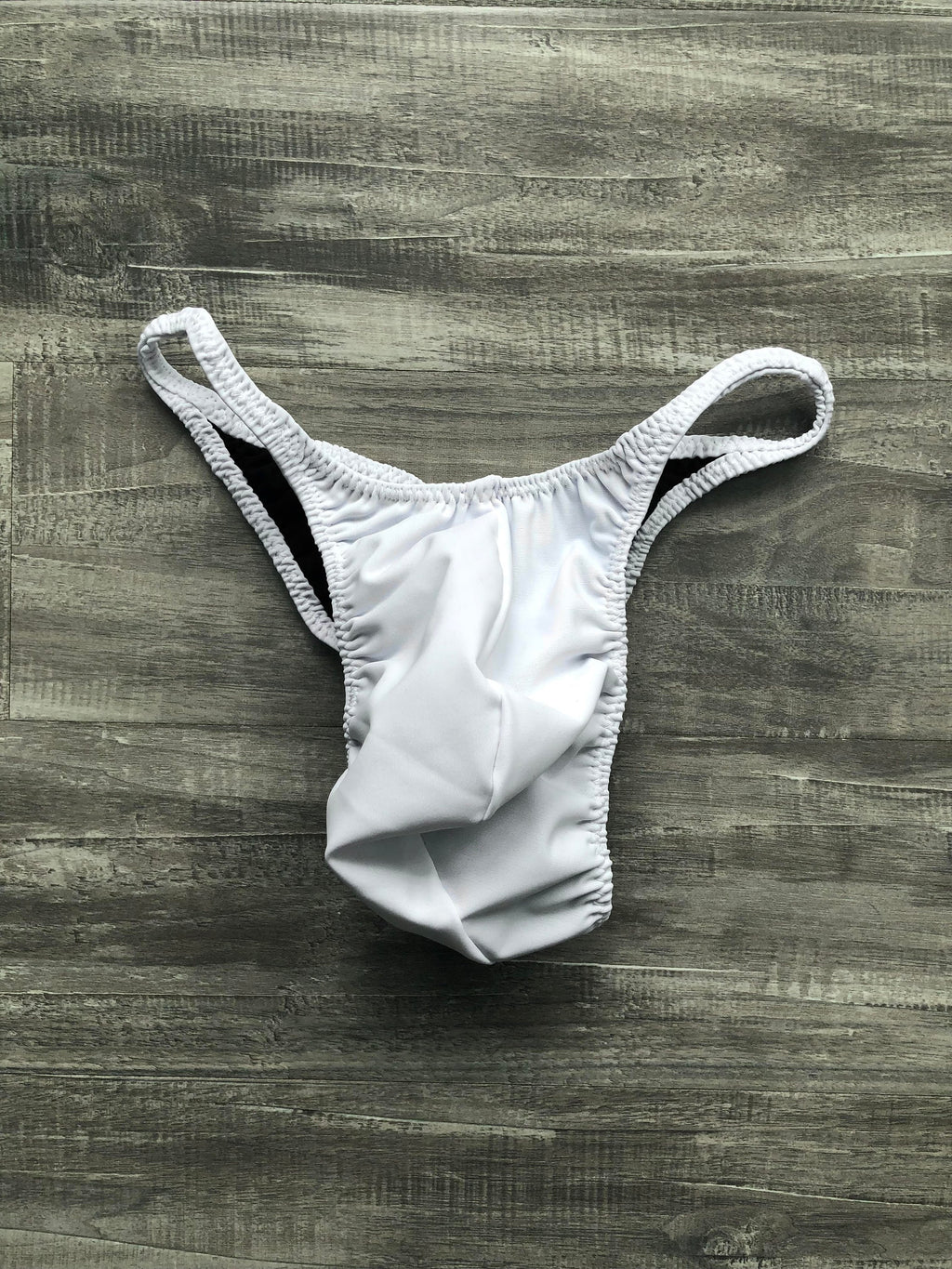 Custom Men's Bodybuilding Competition Trunks - Matte White