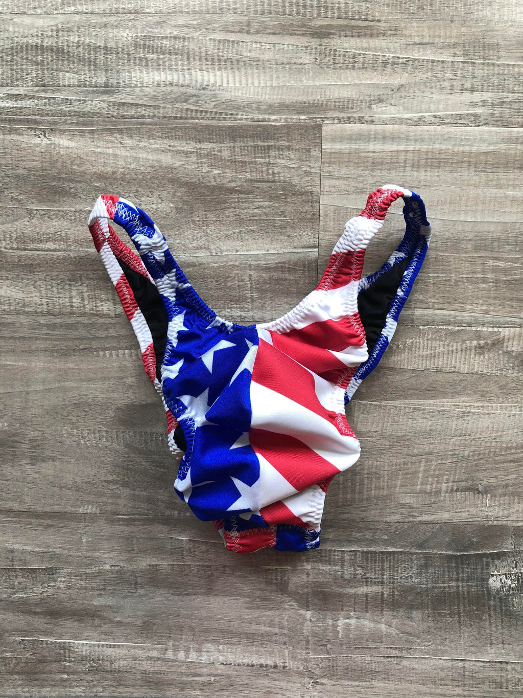 Custom Men's Bodybuilding Competition Trunks - American Flag