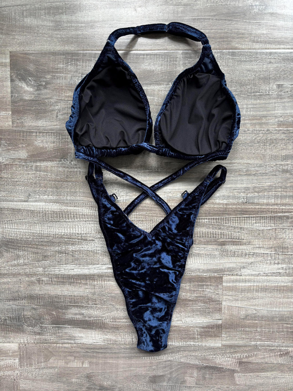 Practice Posing Suit - Navy Velvet