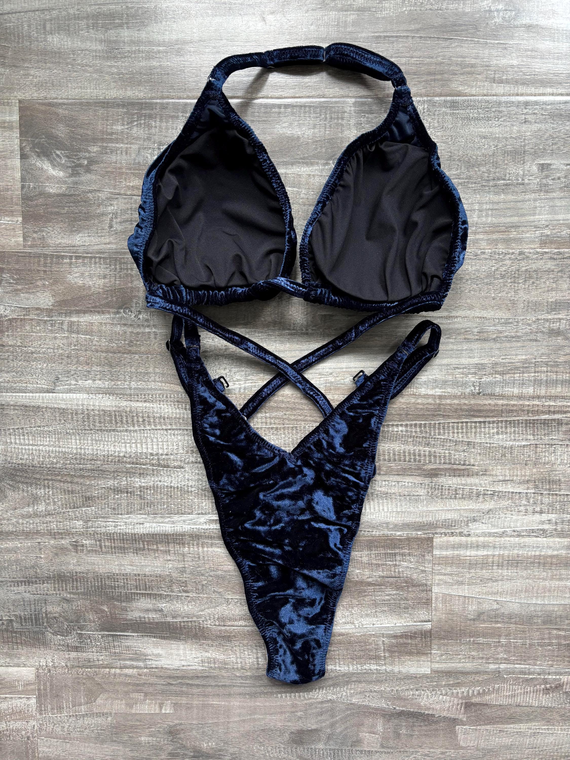 Practice Posing Suit - Navy Velvet