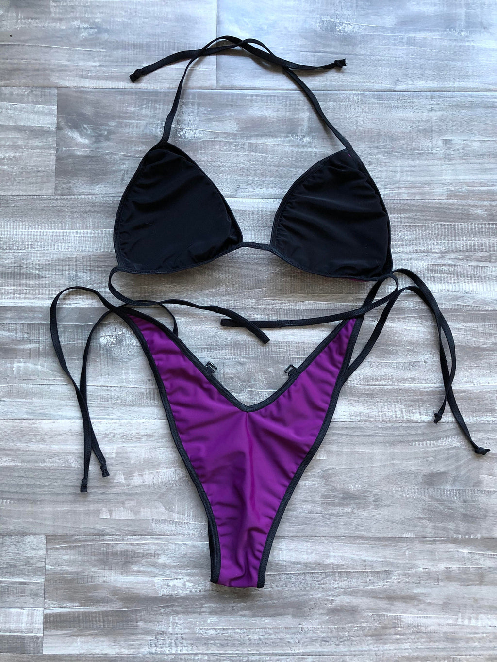 Practice Posing Suit -Matte Plum Black
