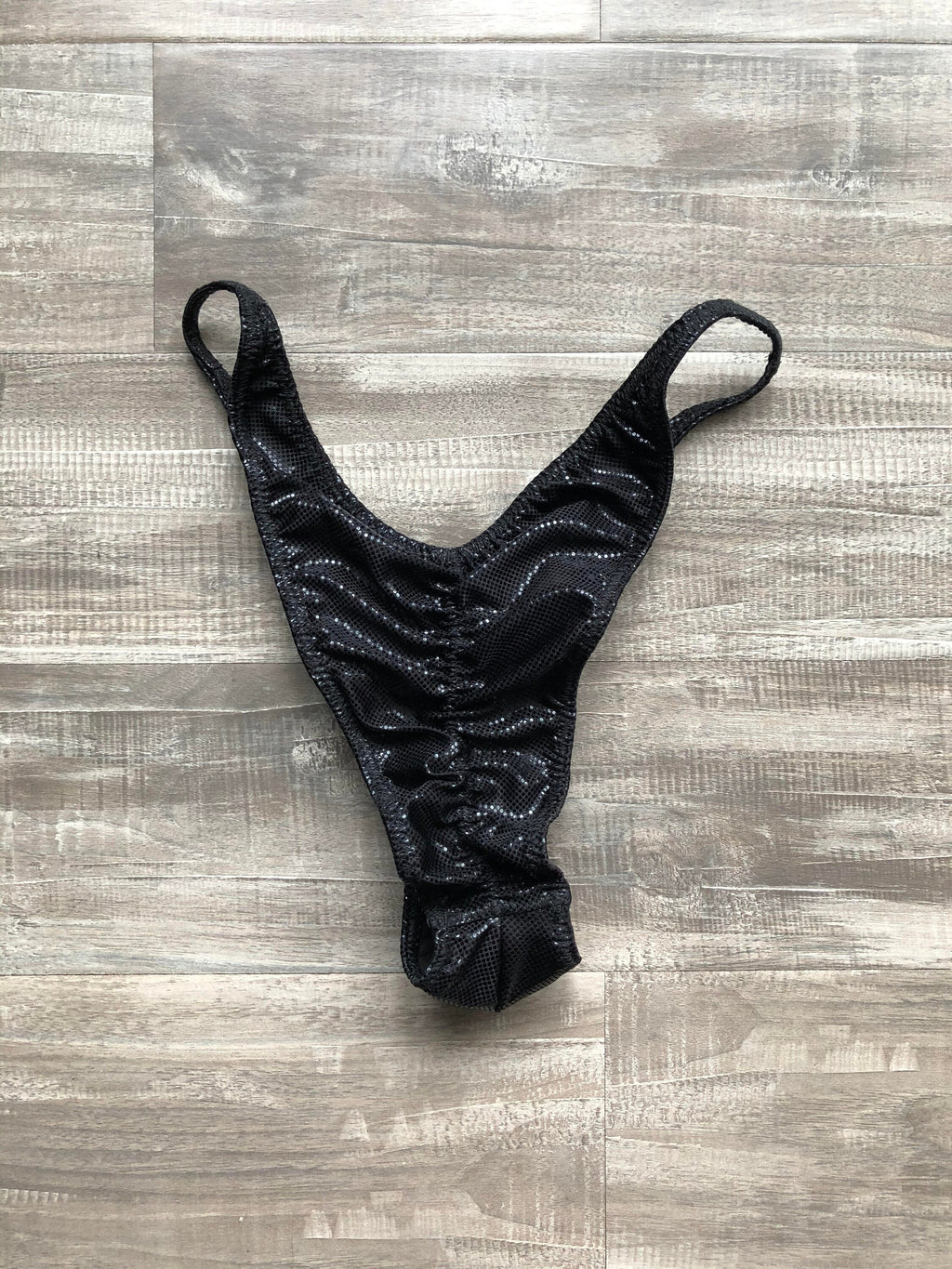 Custom Men's Bodybuilding Competition Trunks - Flat Black