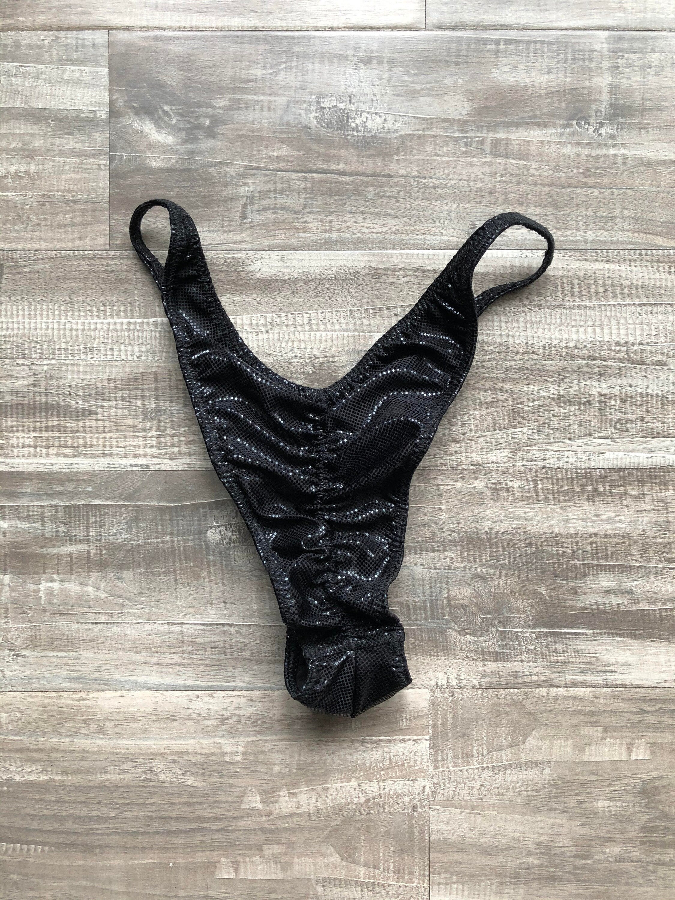 Custom Men's Bodybuilding Competition Trunks - Flat Black