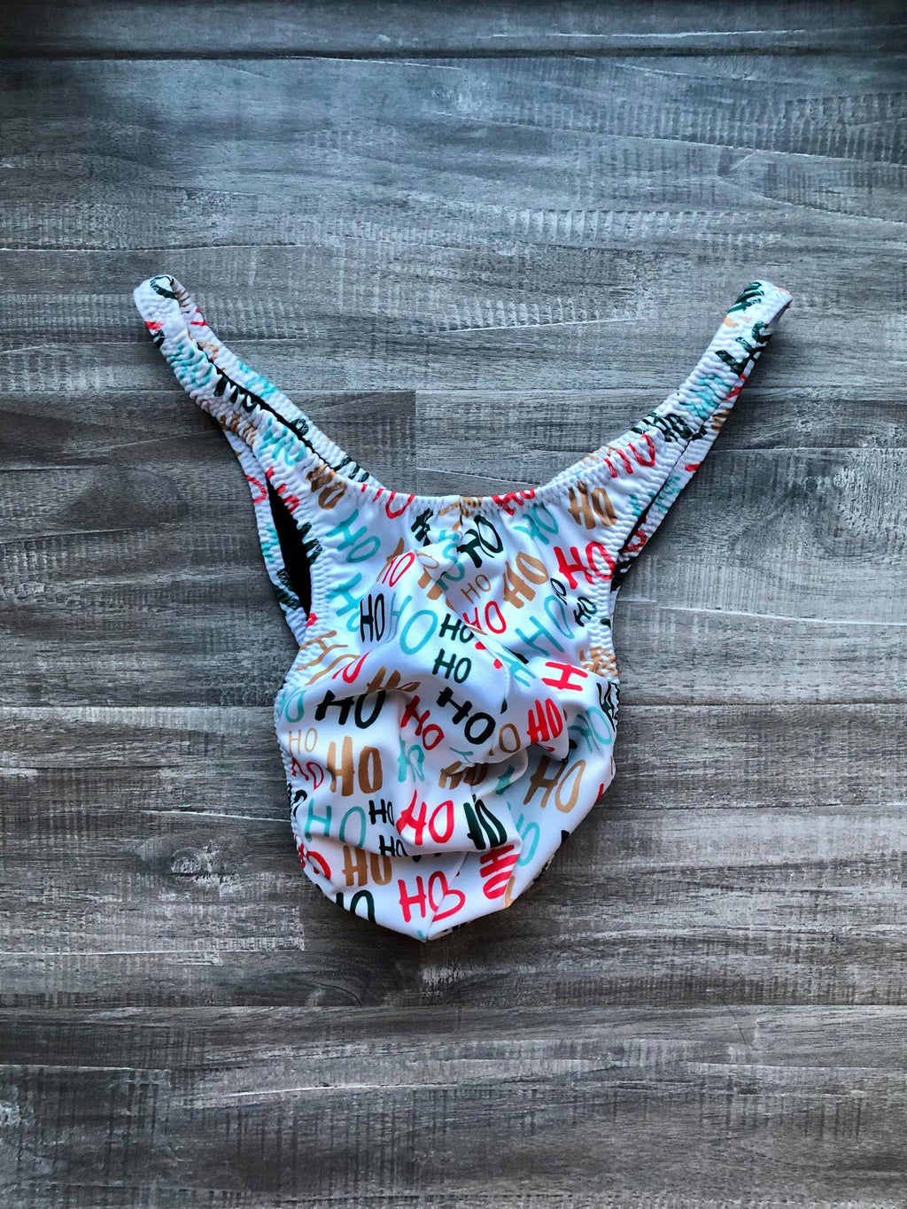 Custom Men's Bodybuilding Competition Trunks - Christmas HoHoHo