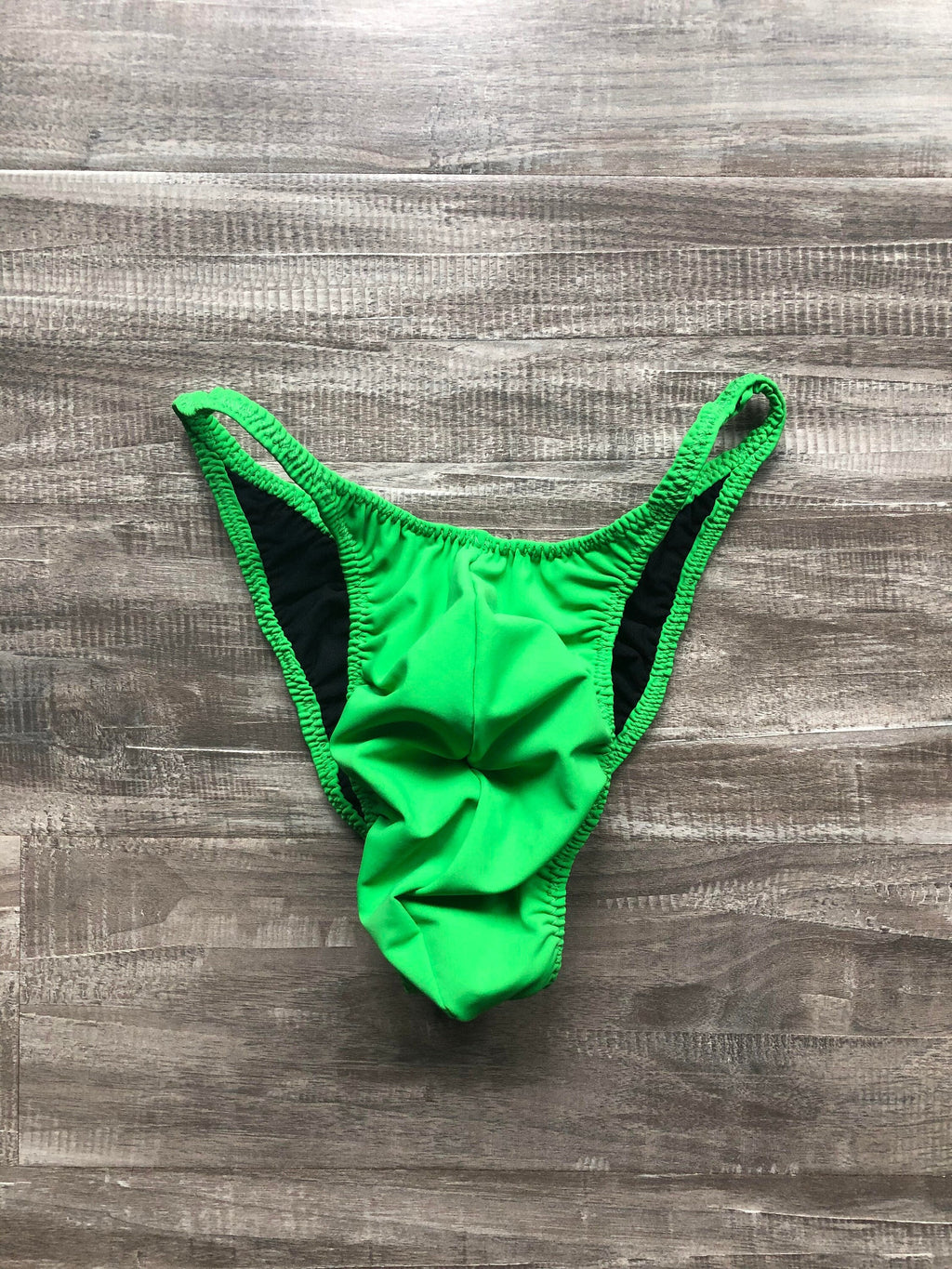 Custom Men's Bodybuilding Competition Trunks - Matte Grass Green