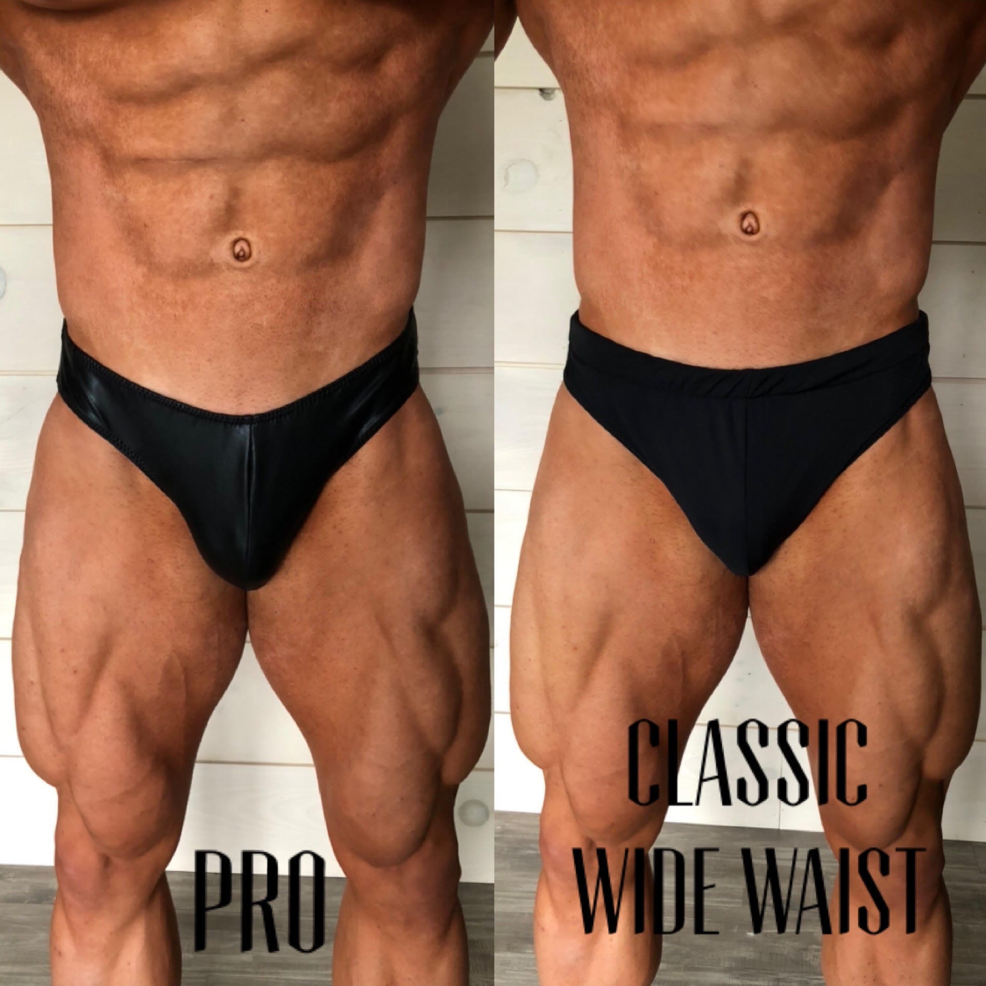 Custom Men's Classic Physique Competition Trunks - Black Hologram