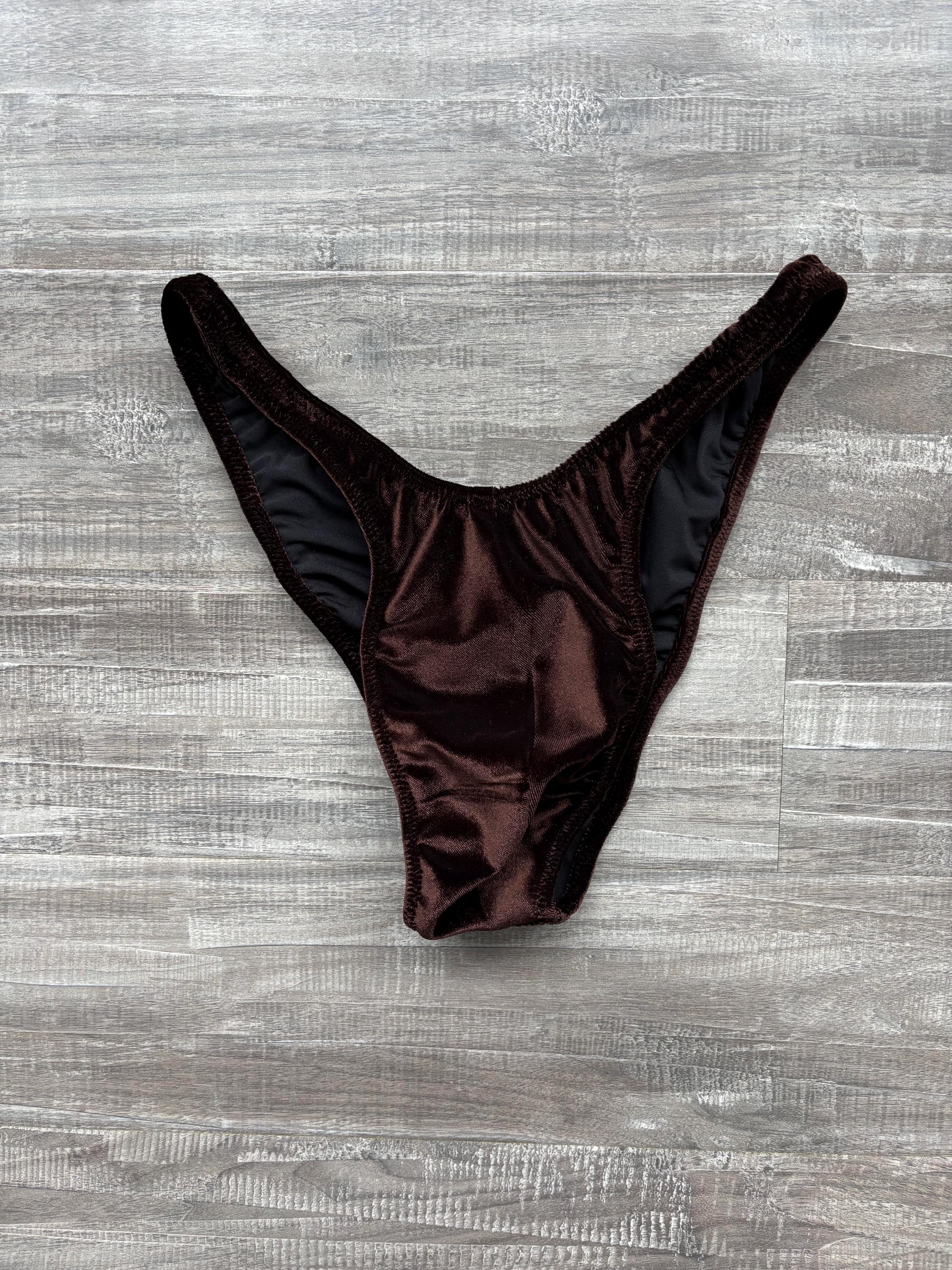 Custom Men's Bodybuilding Competition Trunks - Chocolate Velvet