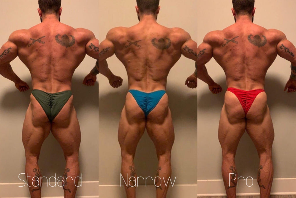 Custom Men's Bodybuilding Competition Trunks - Black Shimmer