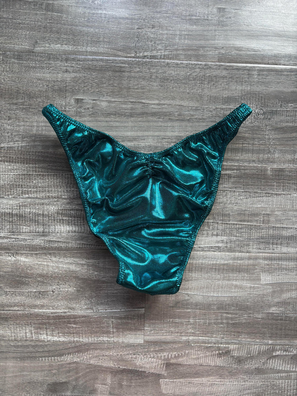 Custom Men's Bodybuilding Competition Trunks - Dark Teal Shimmer