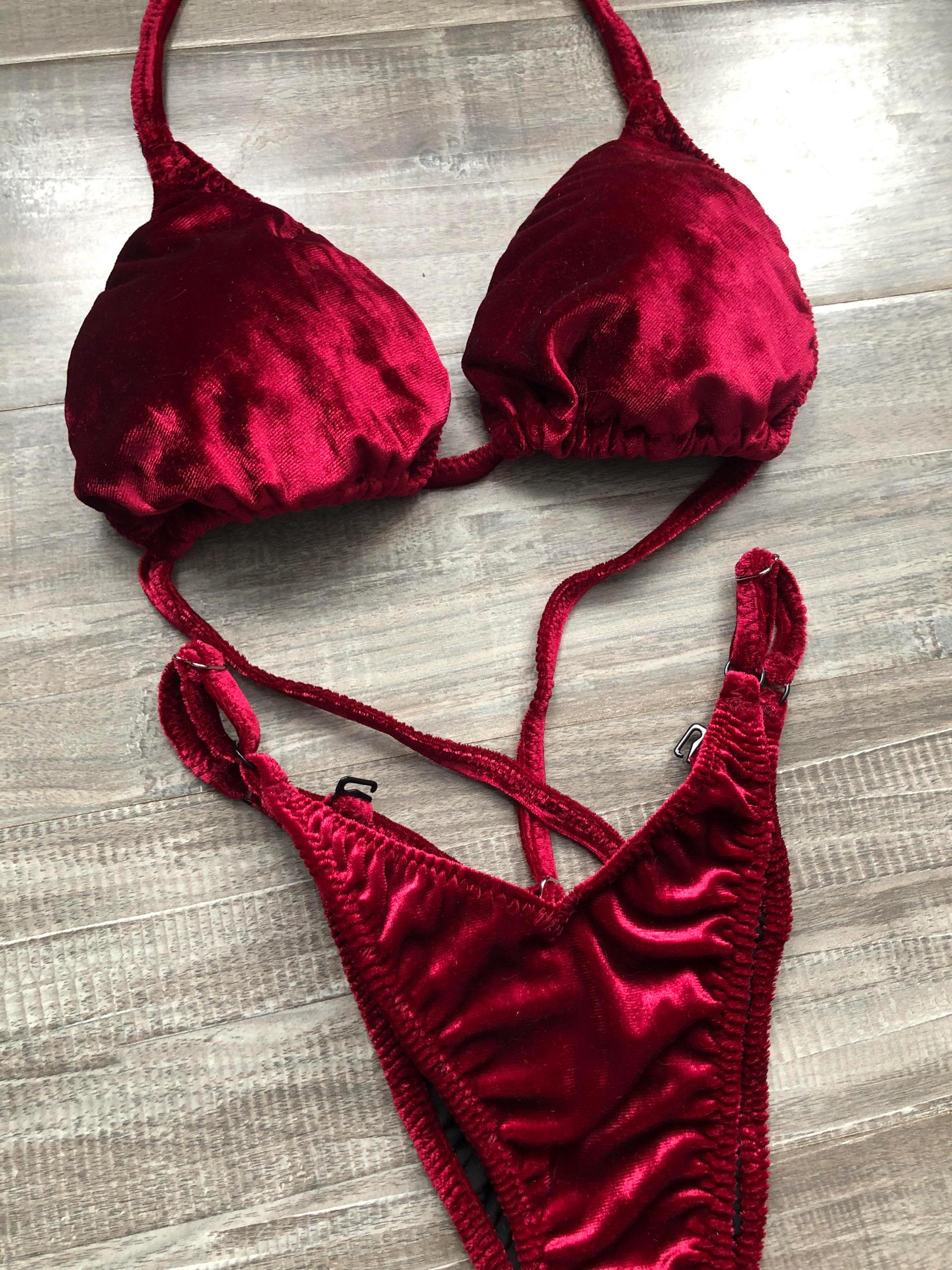 Practice Posing Suit - Burgundy Velvet