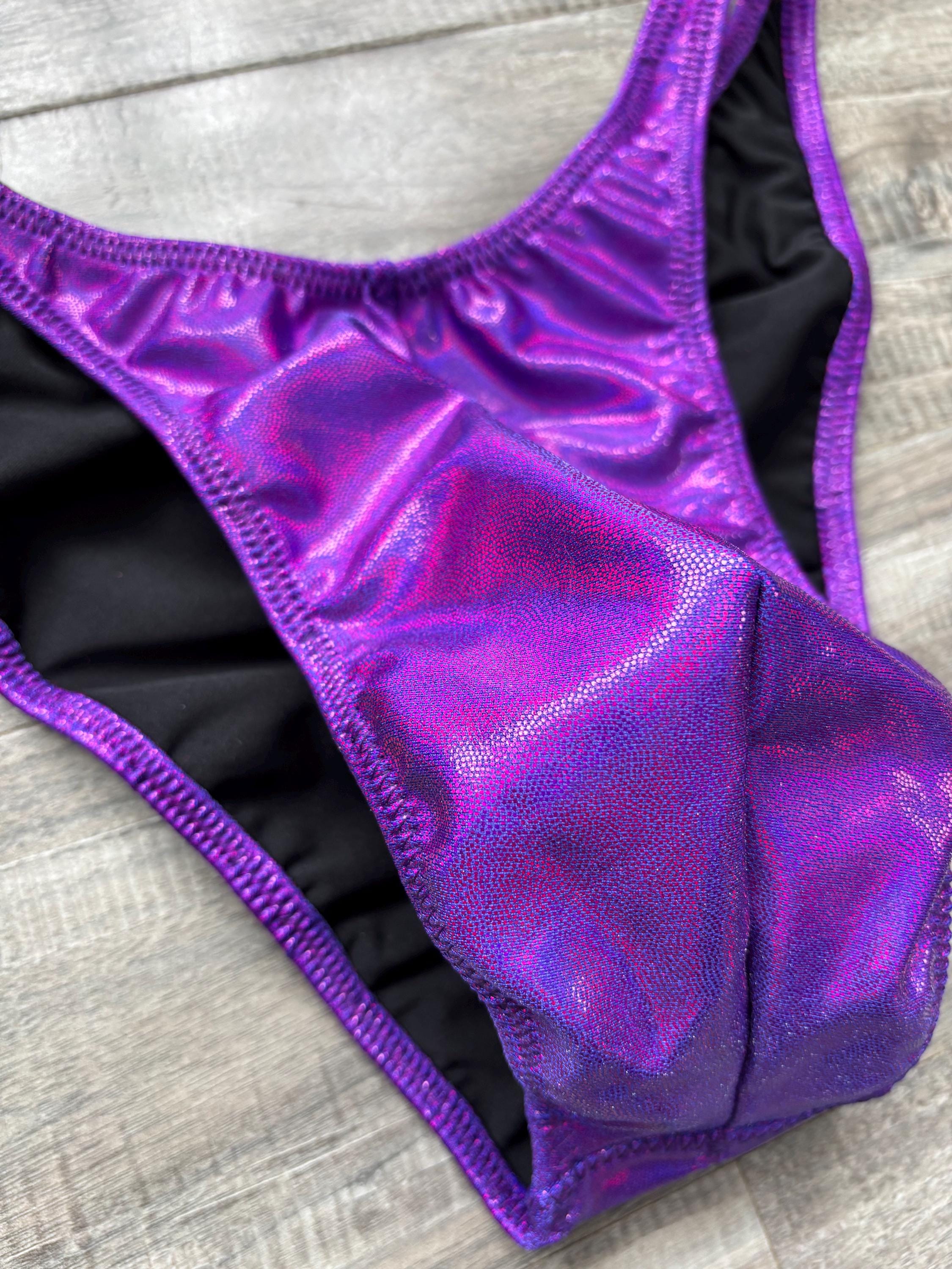 Custom Men's Bodybuilding Competition Trunks - Fuchsia Shimmer