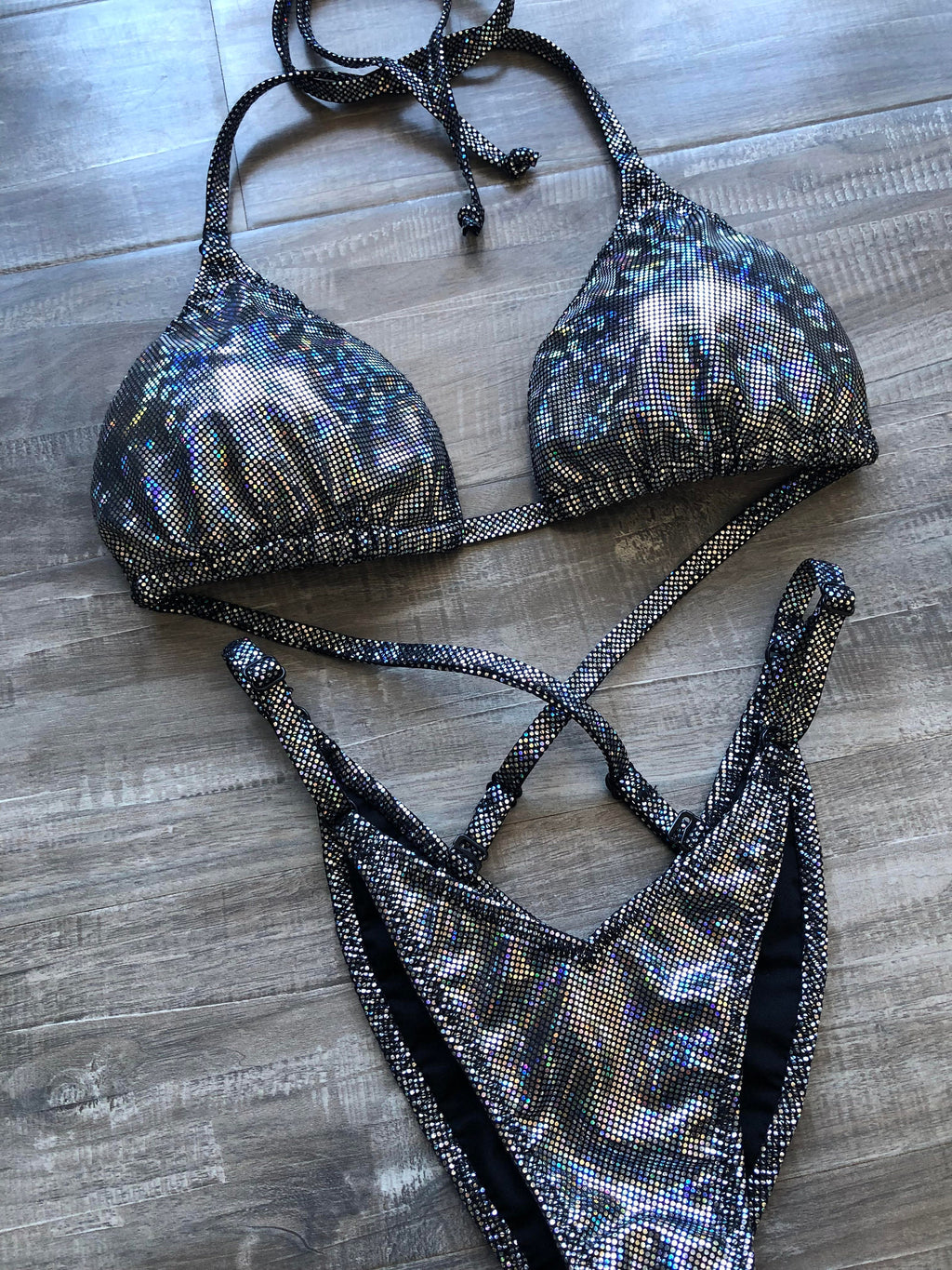 Practice Posing Suit - Black Silver