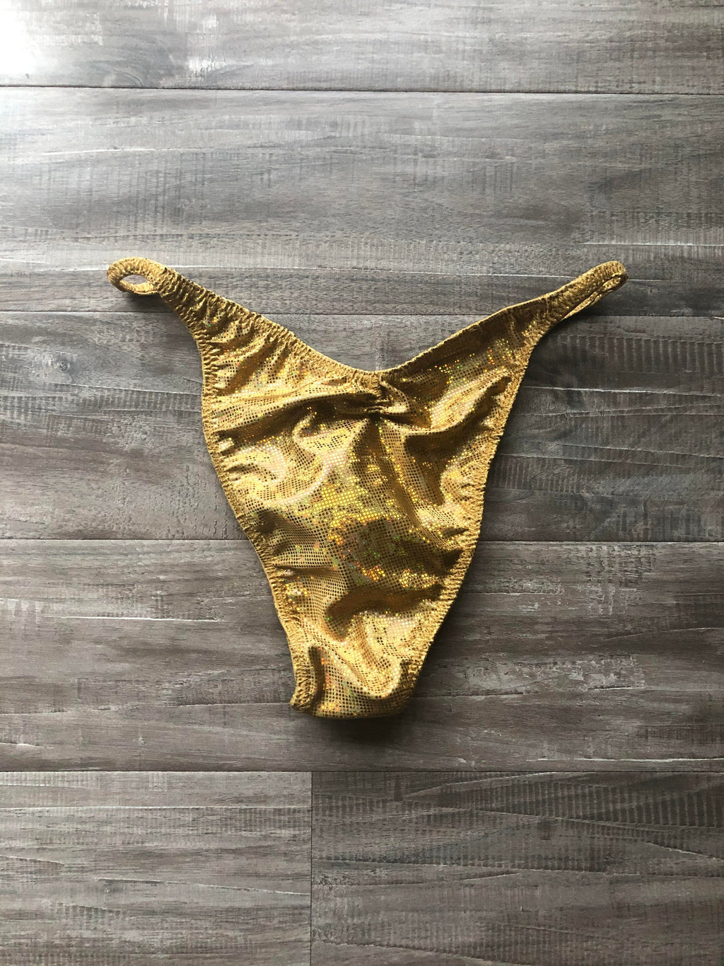 Custom Men's Bodybuilding Competition Trunks - Gold