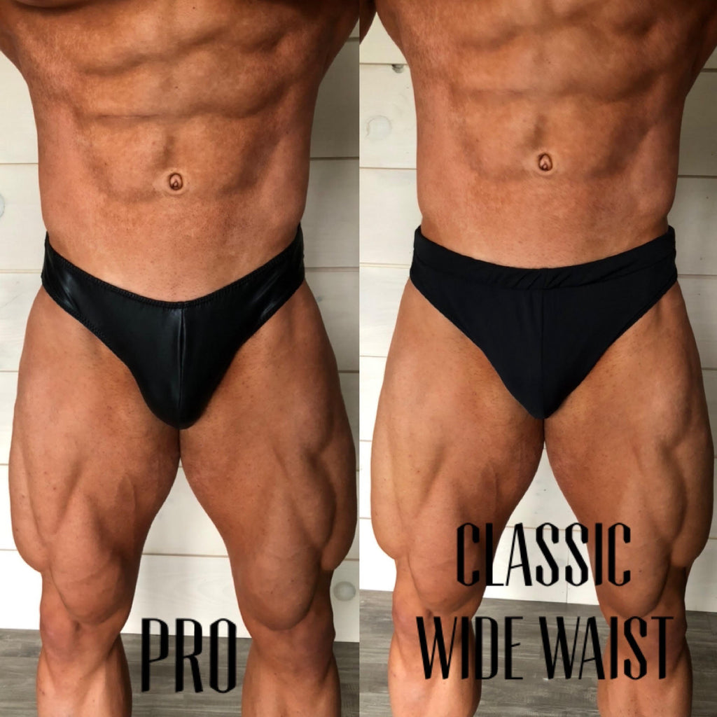 Custom Men's Classic Physique Competition Trunks - Slick Black