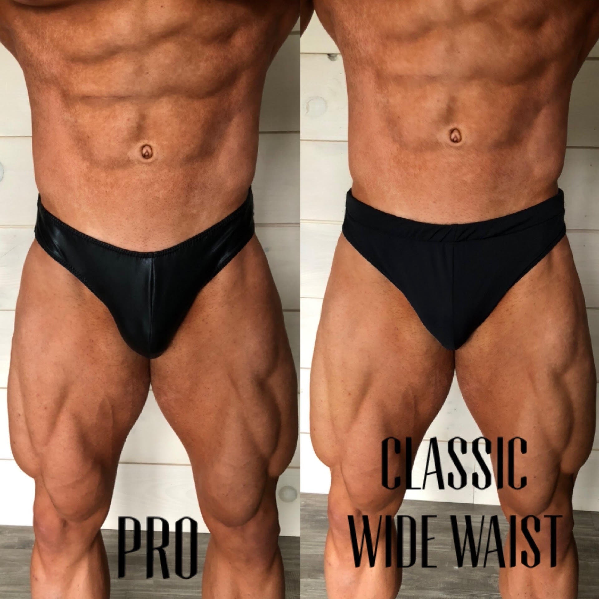 Custom Men's Classic Physique Competition Trunks - Slick Black