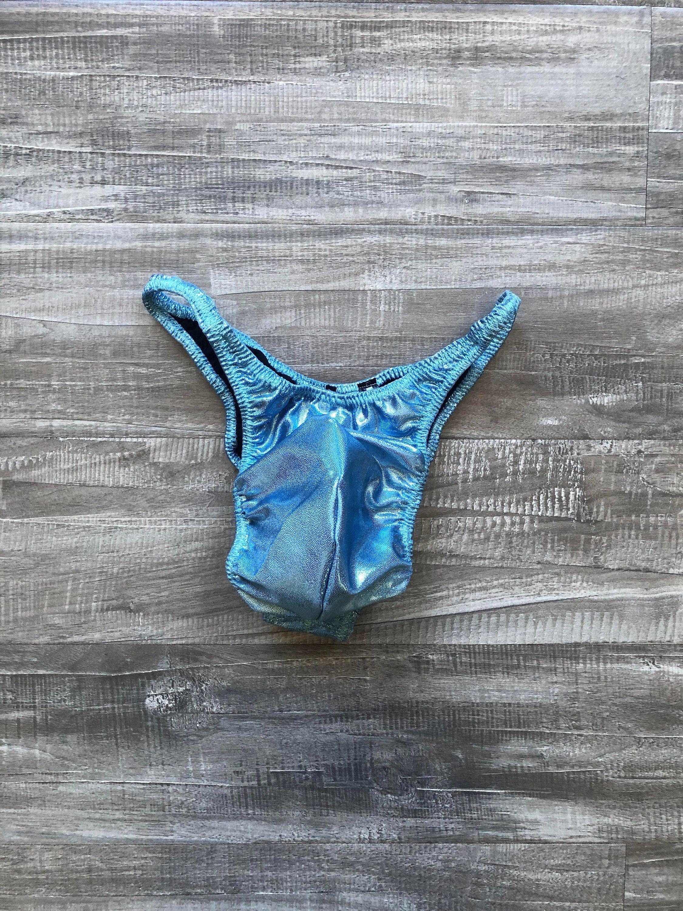 Custom Men's Bodybuilding Competition Trunks - Ice Blue