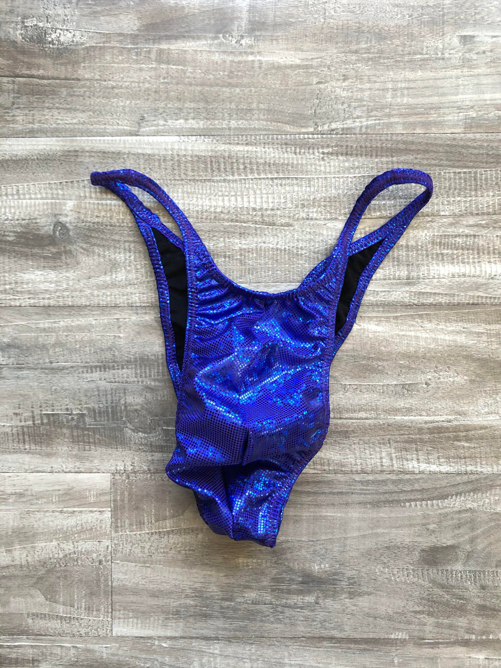 Custom Men's Bodybuilding Competition Trunks - Blue Purple