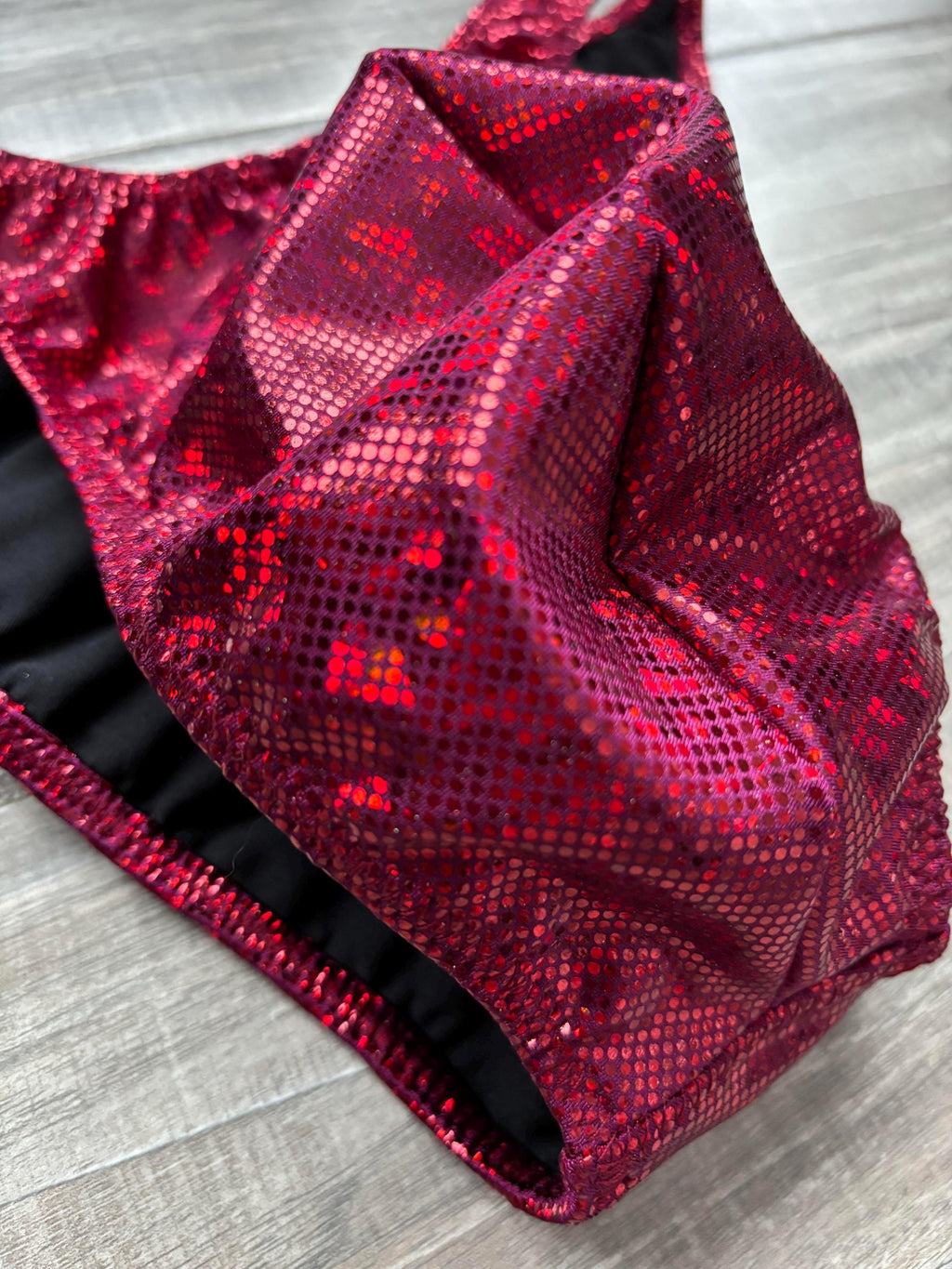 Custom Men's Bodybuilding Competition Trunks - Cranberry
