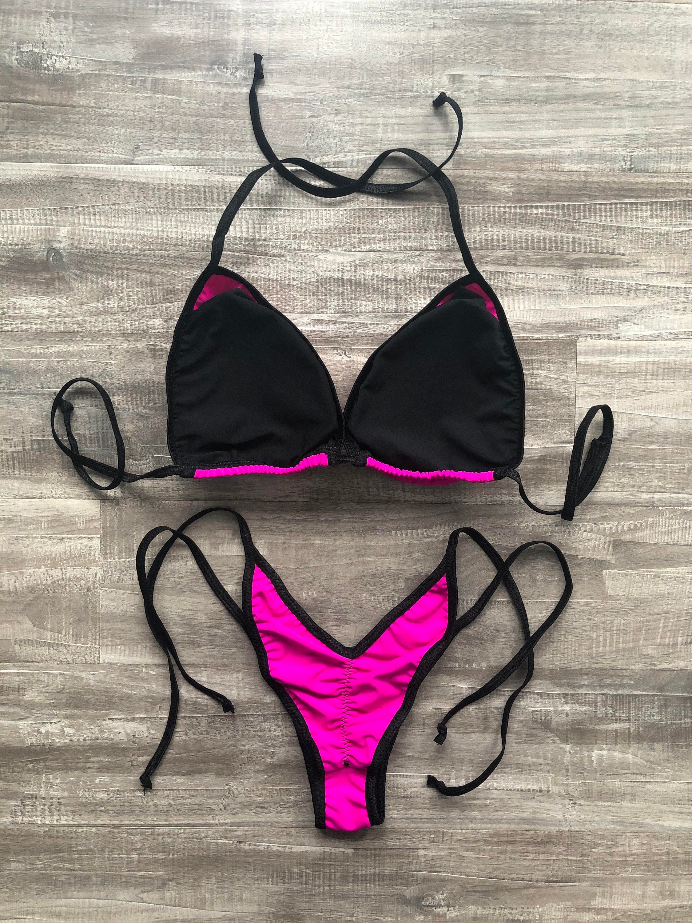 Practice Posing Suit - Matte Hot Pink