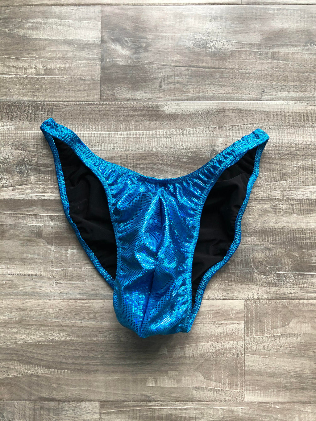 Custom Men's Bodybuilding Competition Trunks - Light Blue