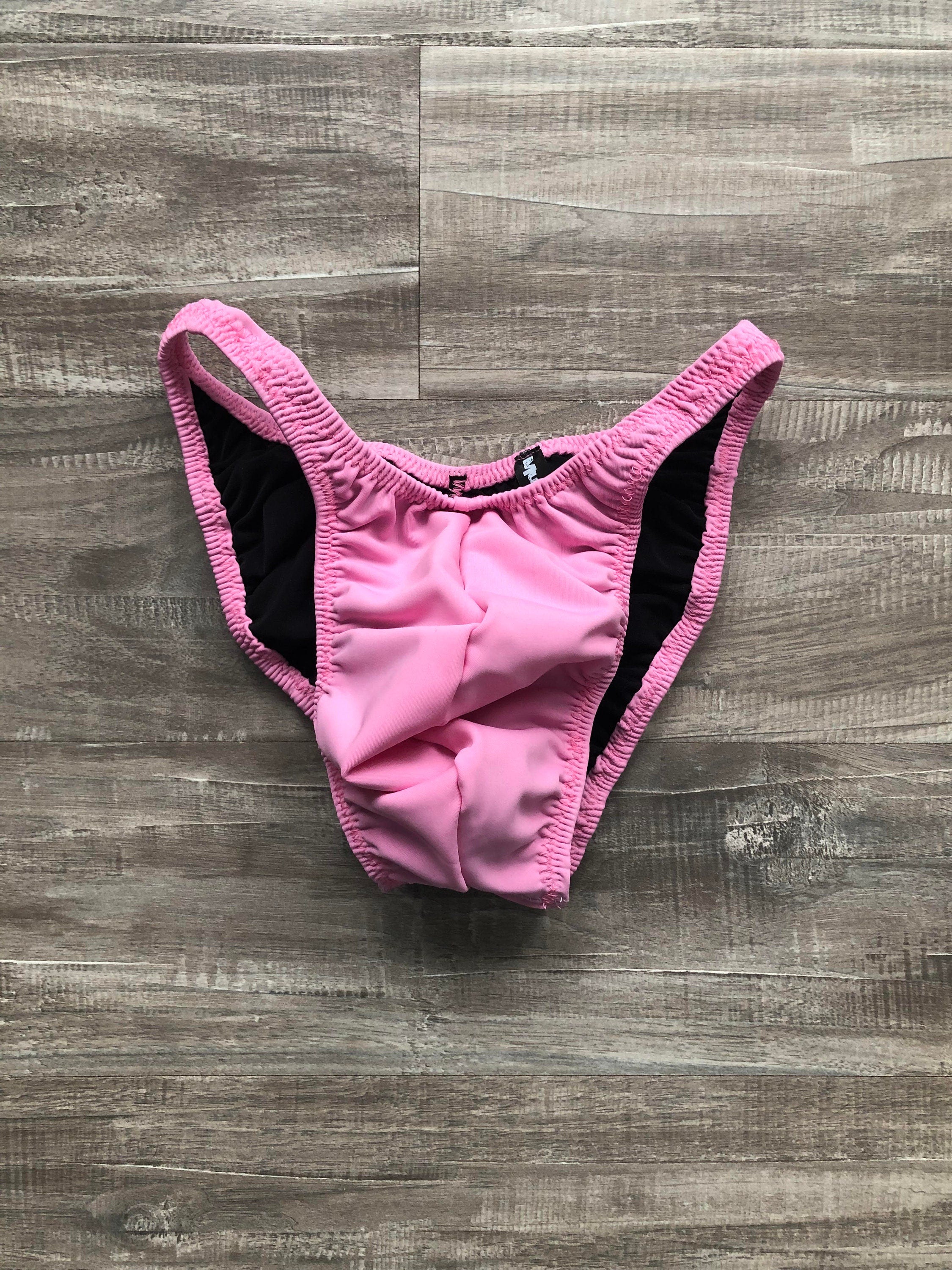 Custom Men's Bodybuilding Competition Trunks - Matte Light Pink