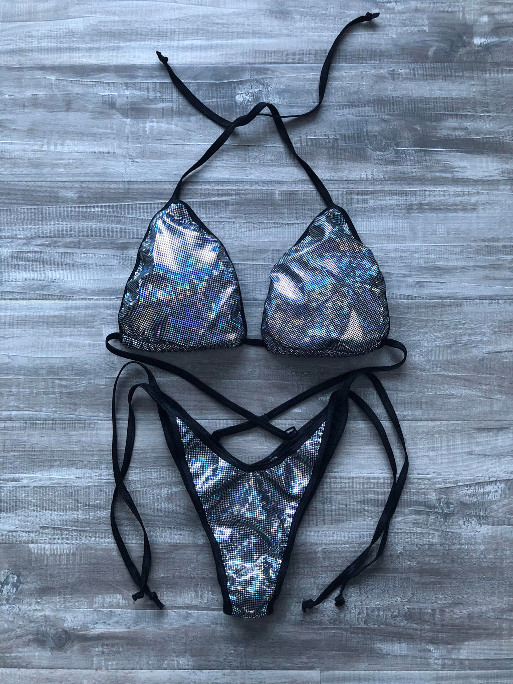 Practice Posing Suit - Black Silver