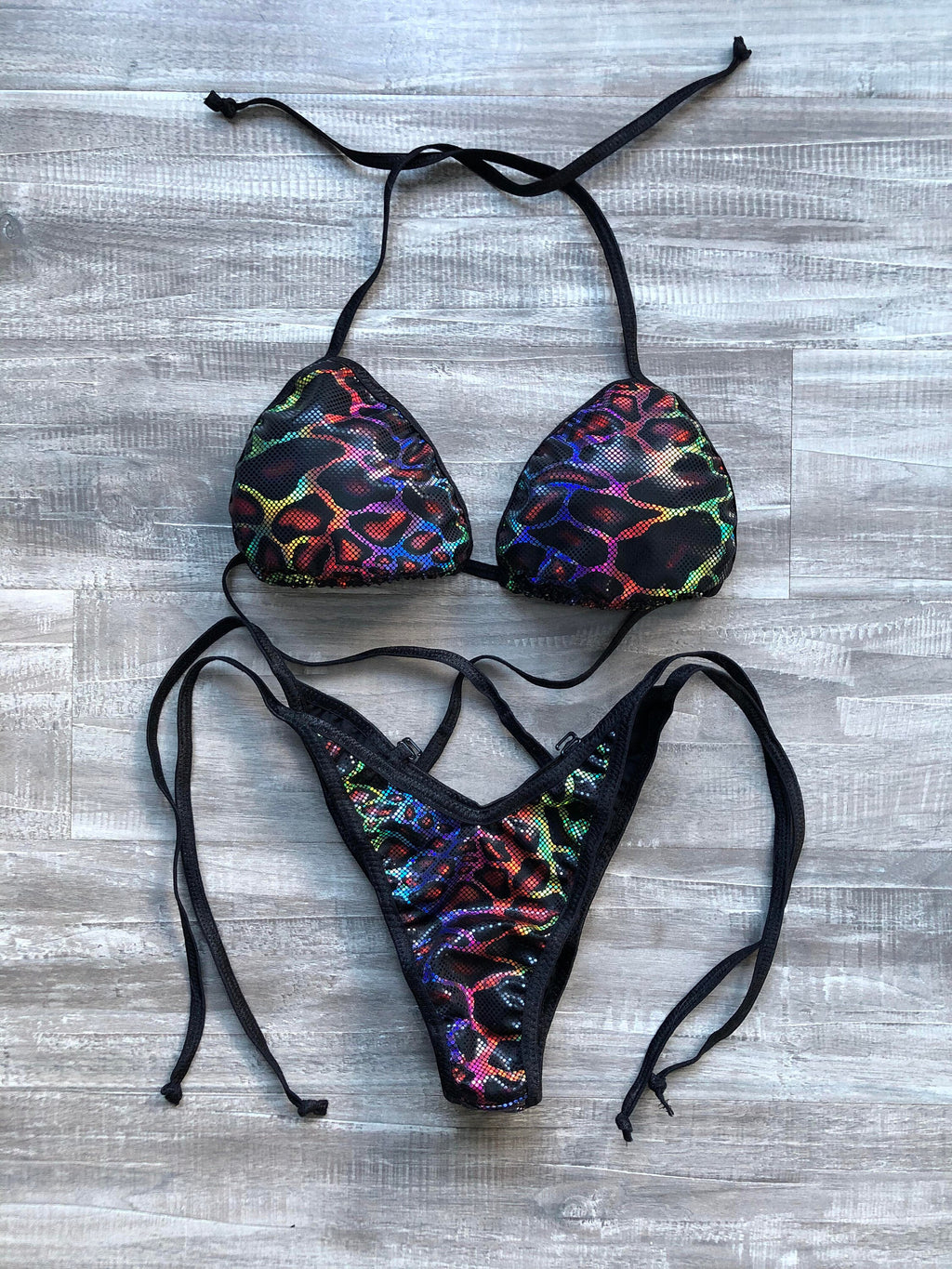 Practice Posing Suit - Snakeskin Rainbow