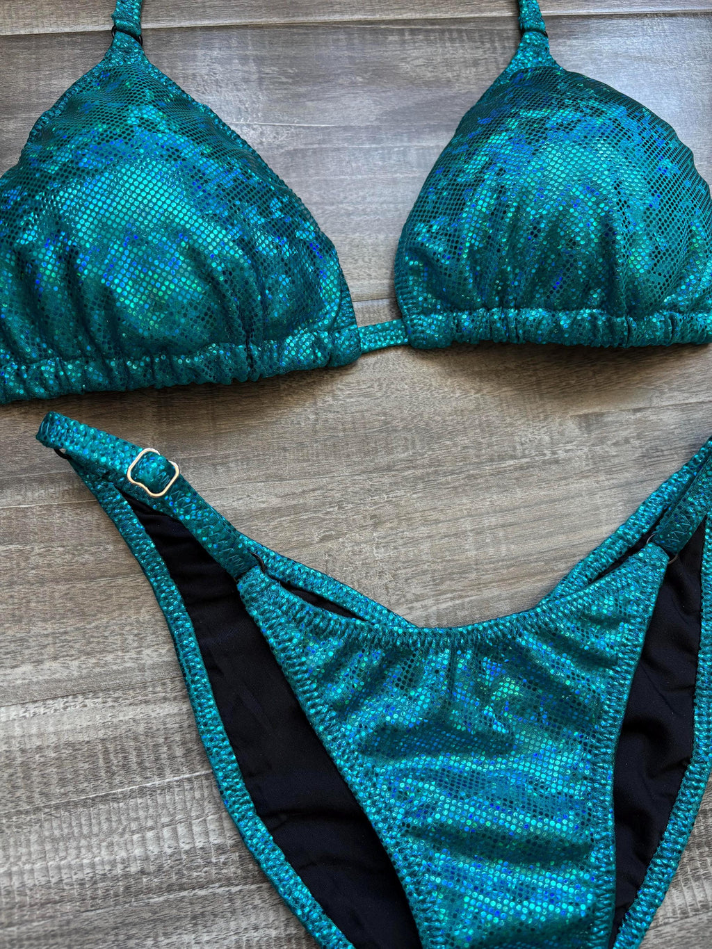 Fit Model Custom Competition Suit - Turquoise