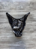 Custom Men's Bodybuilding Competition Trunks - Gunmetal Distressed Velvet