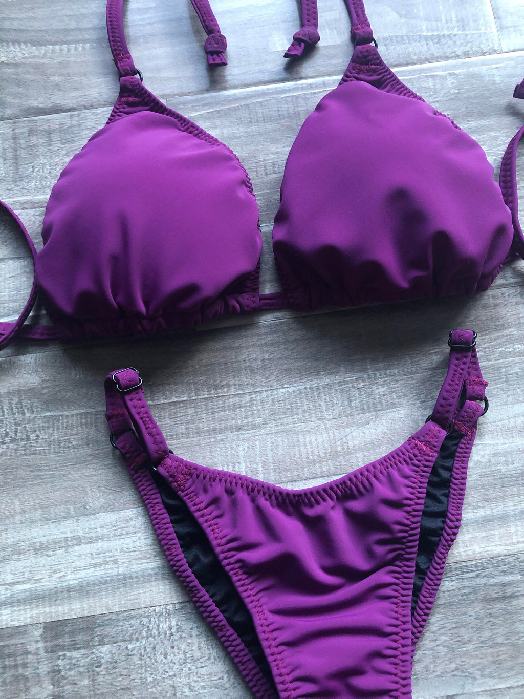 Practice Posing Suit -Matte Plum Black