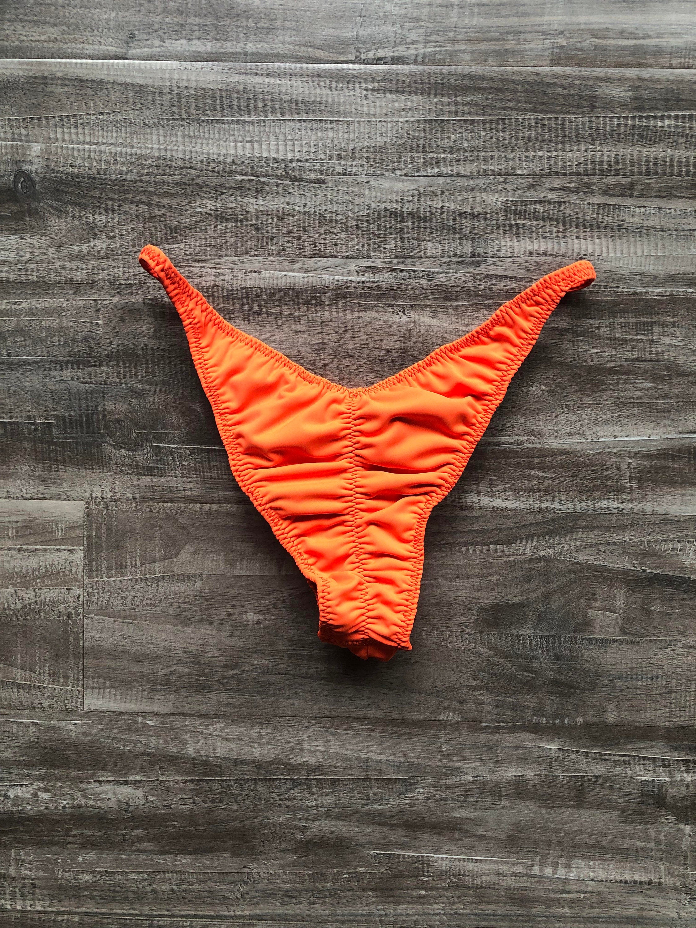 Custom Men's Bodybuilding Competition Trunks - Matte Orange