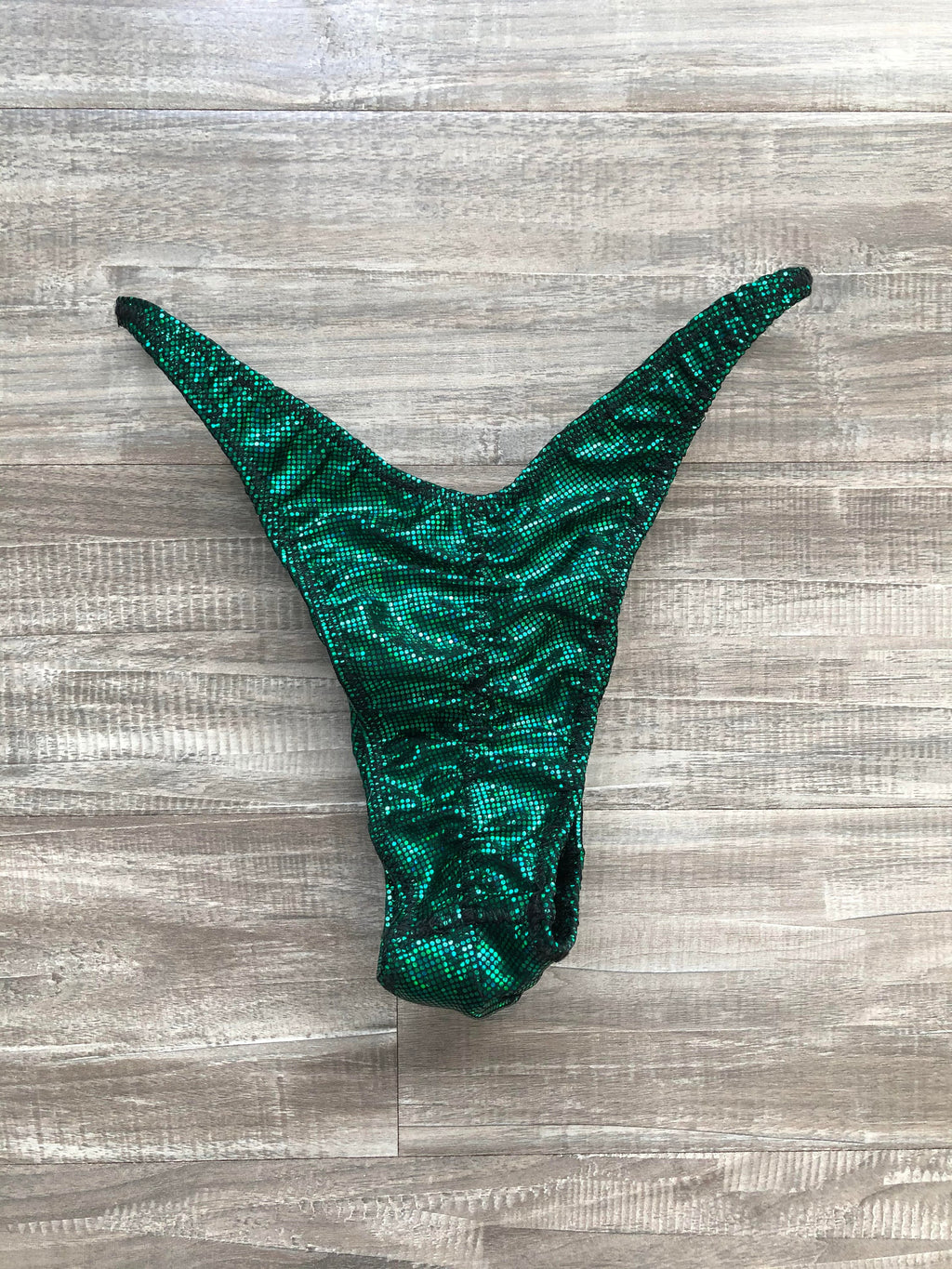 Custom Men's Bodybuilding Competition Trunks - Emerald Green
