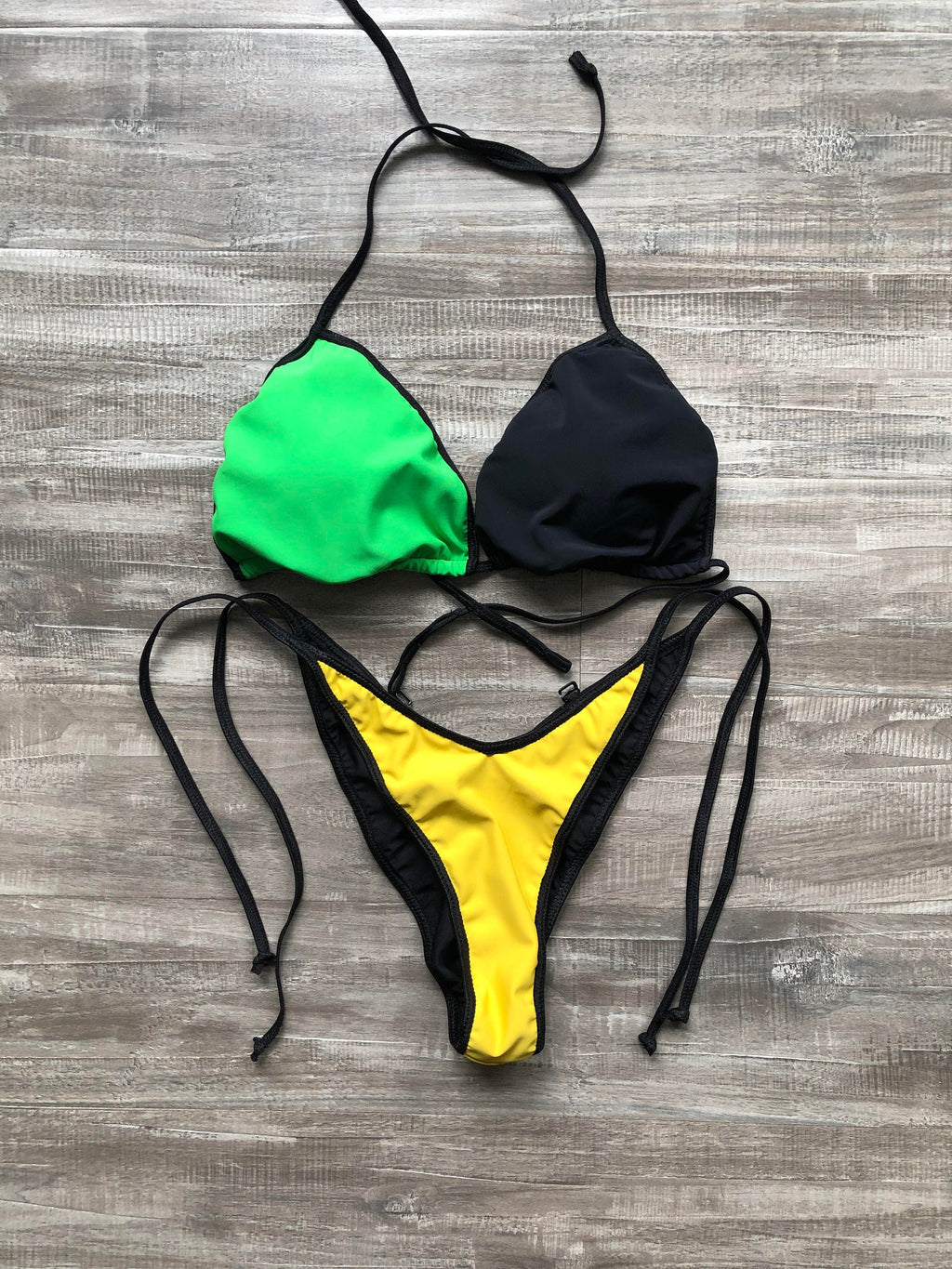 Practice Posing Suit - Jamaican Flag Colors